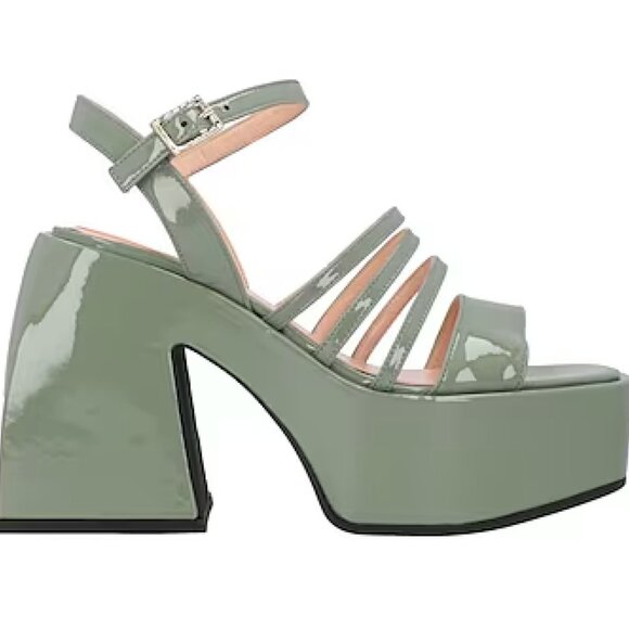 NODALETO Sage Green Platform Heels - Size 8 US - Picture 4 of 6